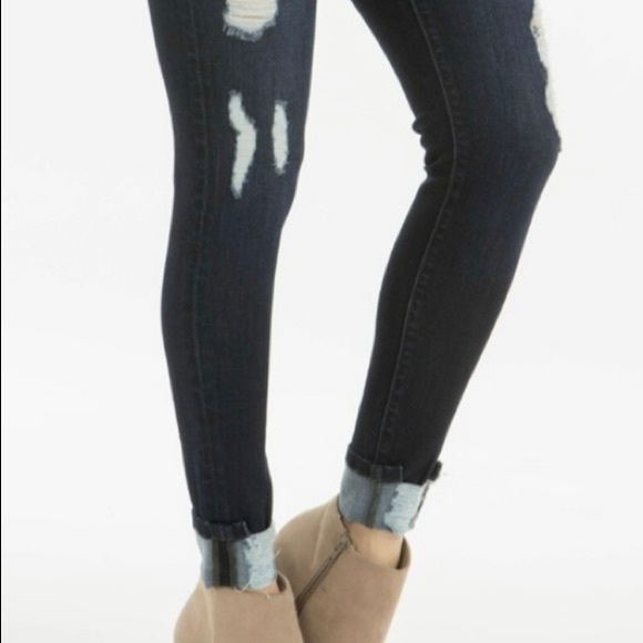 NWT Kancan high-rise super skinny distressed jeans, size 3/15 - Picture 14 of 16